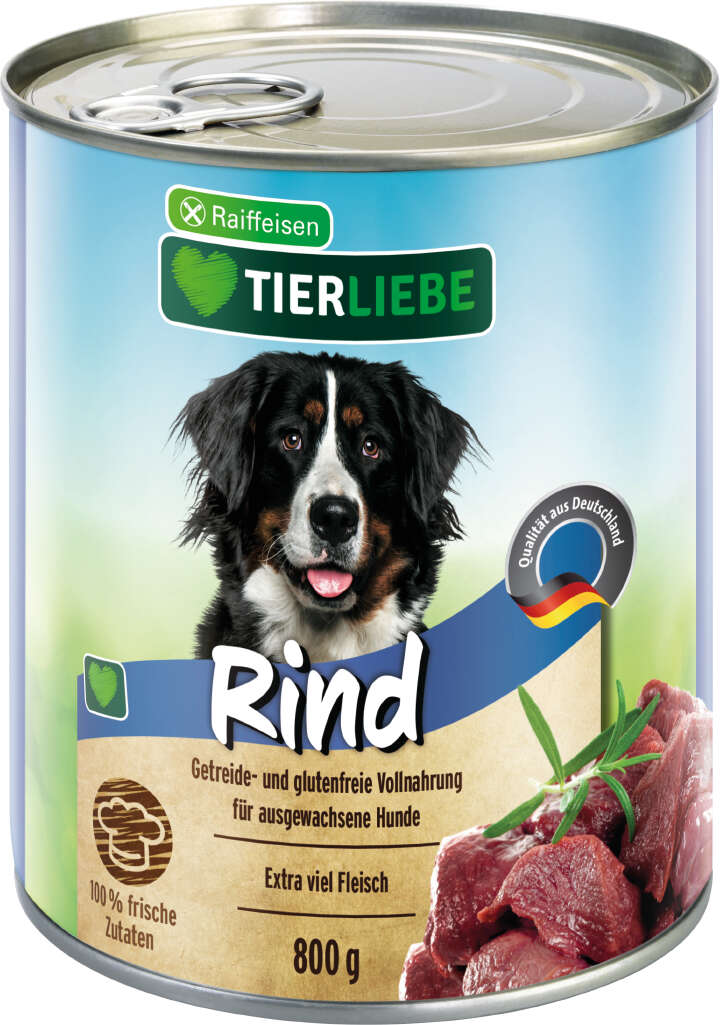 TIERLIEBE Hunde-Nassfutter Rind getreidefrei